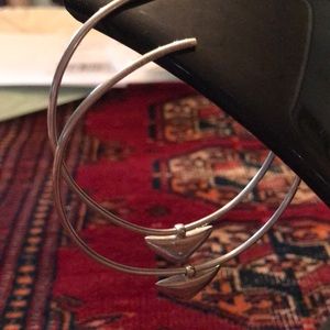 Earrings Sterling Silver 2 1/2 inch hoops